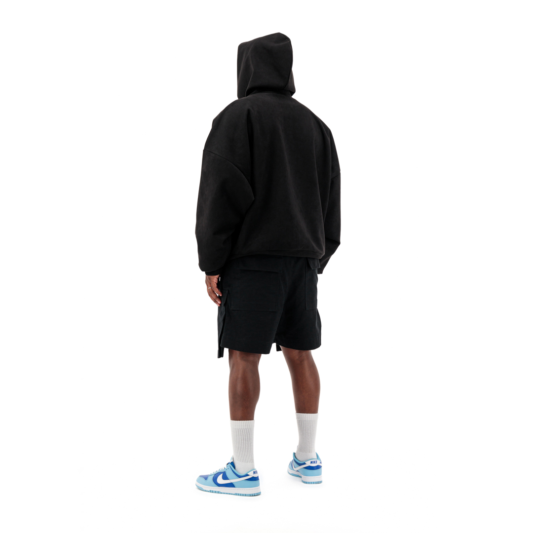 Velvety Plain Hoodie - Image 2