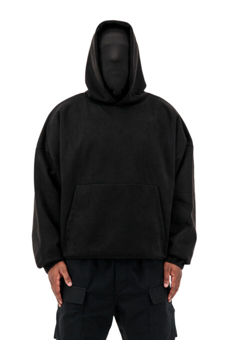 Velvety Plain Hoodie