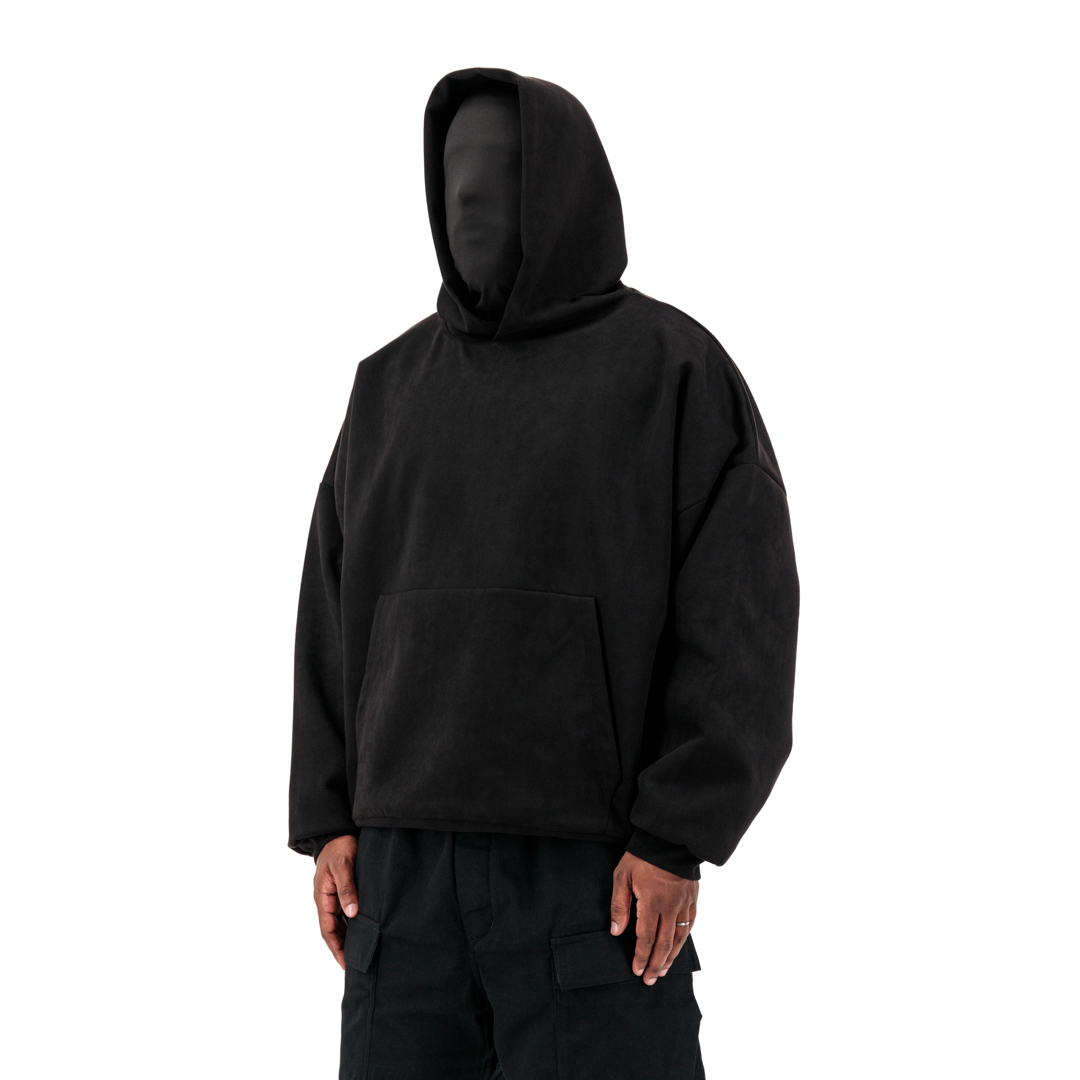 Velvety Plain Hoodie - Image 3
